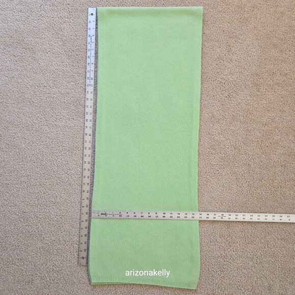 Thick Cashmere Scarf Knit Pastel Green - Picture 8 of 13